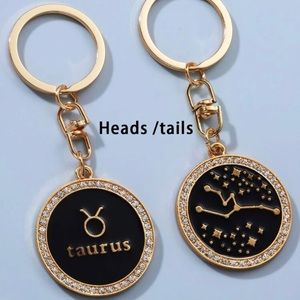 Taurus sign keychain